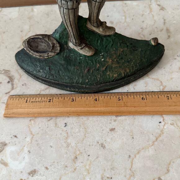 Antique Hubley Cast Iron Golfer Doorstop A Difficult Lie 238 Vintage Academia - Picture 6 of 11